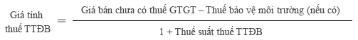 Giá tính thuế TTĐB
